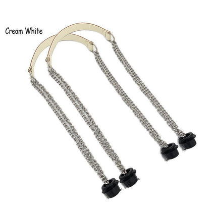 Synthetic Leather Chain Handle Silver Aluminum Handle Bag Handbag Accessories