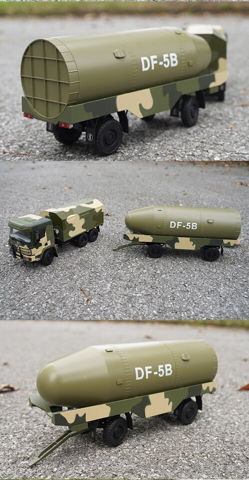 1:24 73CM SHANQI X3000 DF-5B Missile Transporter Truck Diecast Military Model