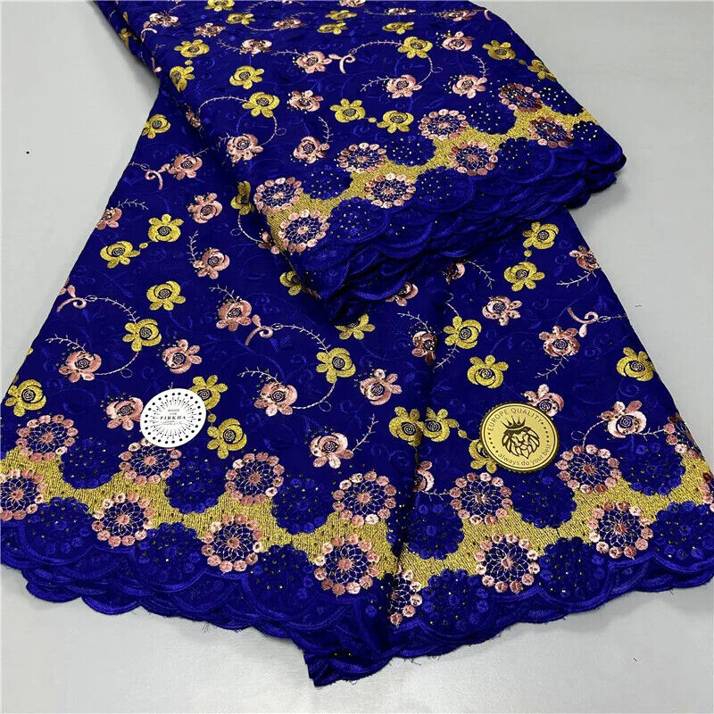 5 yard Swiss lace latest heavy beaded Embroidery 100% lace popular