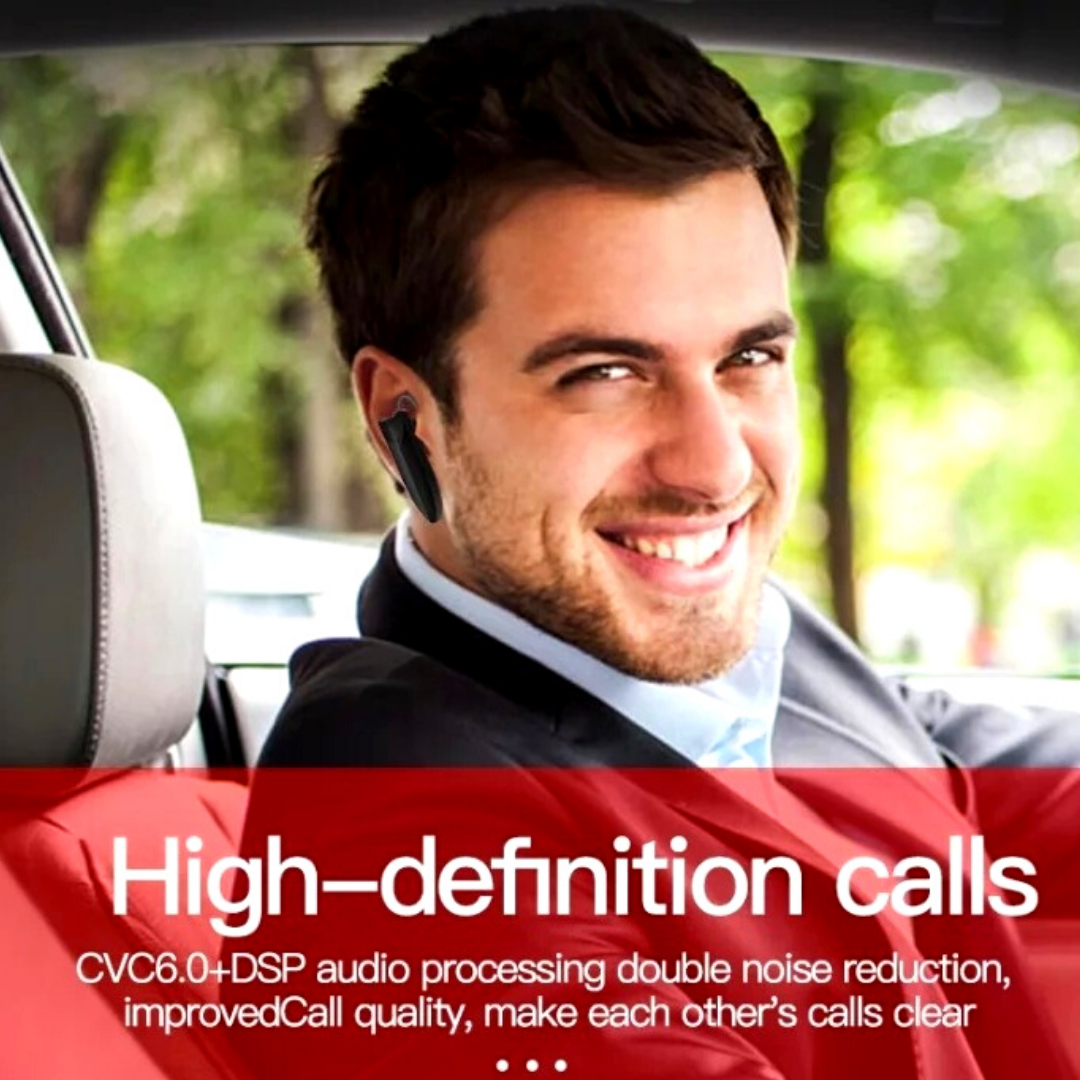 Wireless Bluetooth 5.0 Earpiece Headset Driving Trucker Earbuds Noise Cancelling