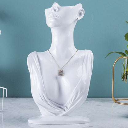 Jewelry Display Necklace Holders Resin Mannequin Organizer Bust Stands 20x7x32cm