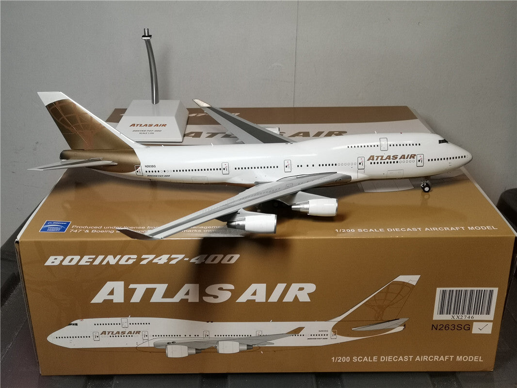 1:400 JC Wings ATLAS AIR B747-400 Passenger Airplane Diecast Aircraft Model