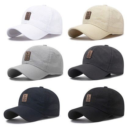 Summer Snapback Quick Dry Mesh Baseball Cap Outdoor Golf Breathable Hat Unisex