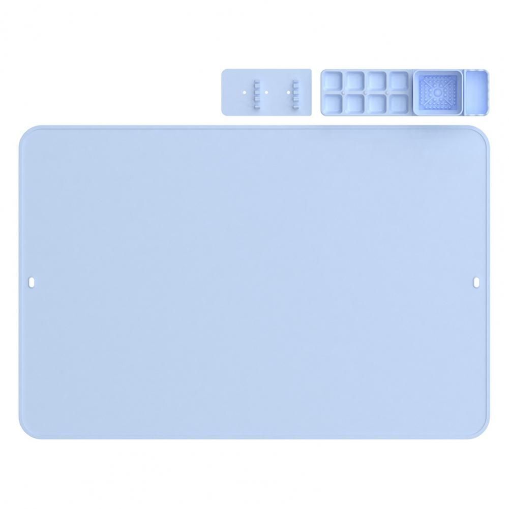 Painting Mat 2Pcs Silicone Washable Students Craft Drawing Pad Folding Water Cup