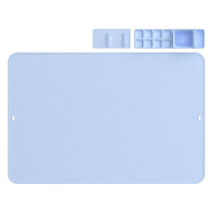 Painting Mat 2Pcs Silicone Washable Students Craft Drawing Pad Folding Water Cup