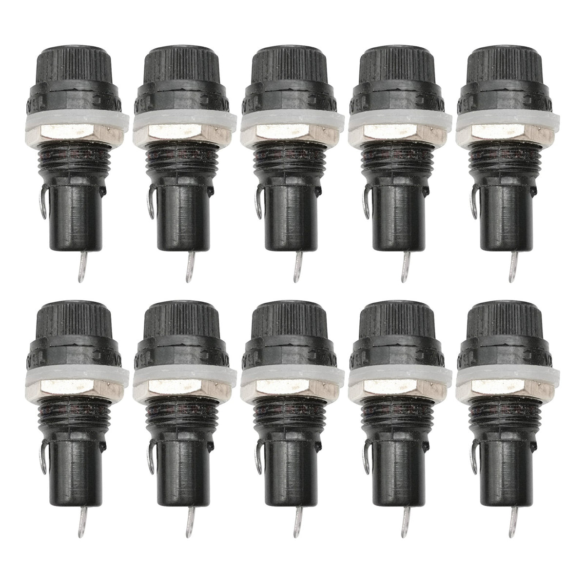 10Pc Glass Fuse Holders Insurance Tube Socket Holder For Car Auto Mobike Vehicle
