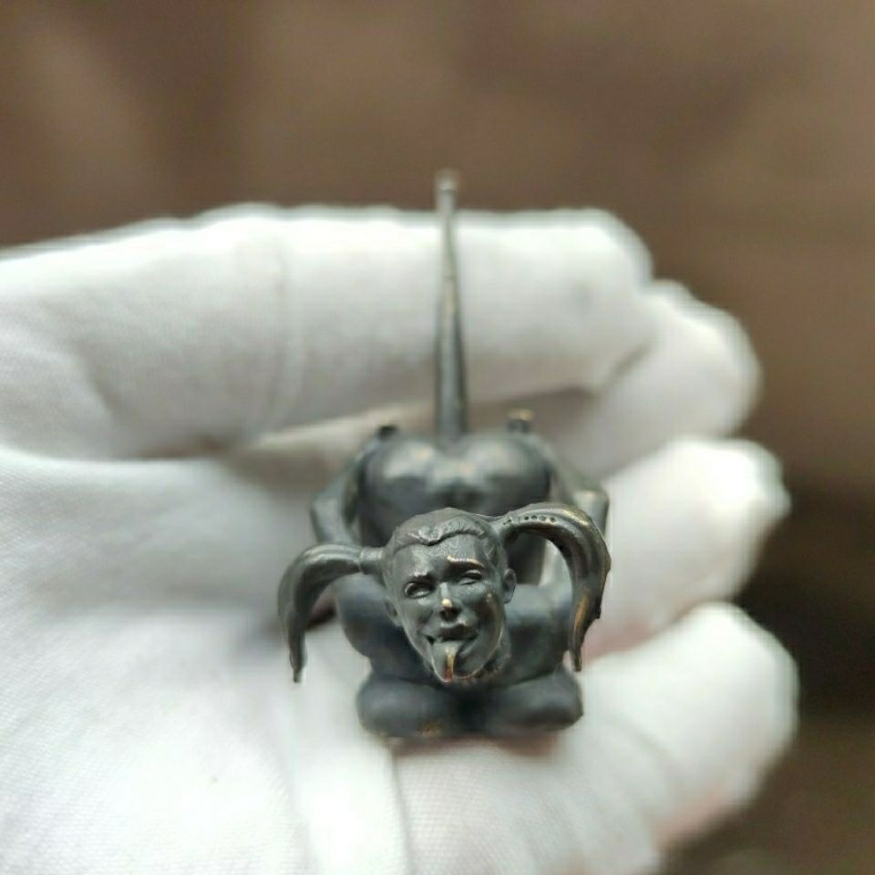Chinese Exquisite of Bronze Clown Girl Beauty Handicraft Statue Gift Collected