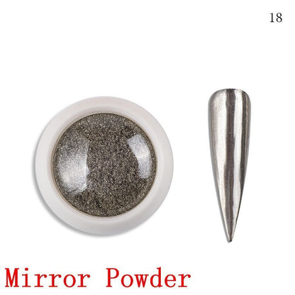 Nail Polish 8ml Jars Silver Gold Mirror Metallic Lacquer UV Gels Soak Off Paints