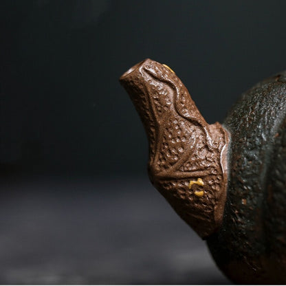 Full Handmade Tea Pot Master Real Yixing Zisha Clay Marked Pumpkin Design Teapot