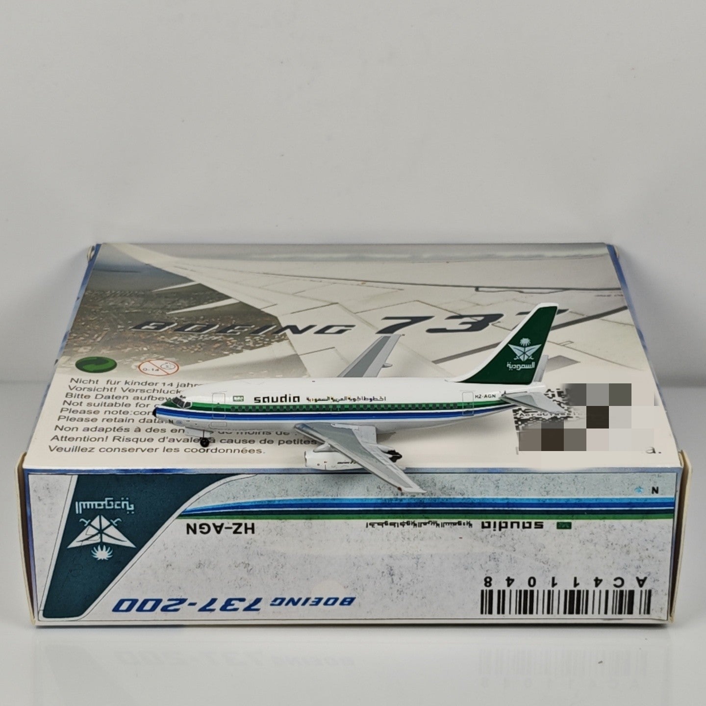 1:400 Aeroclassics Saudia Boeing 737-200 HZ-AGN Passenger Plane Diecast Model