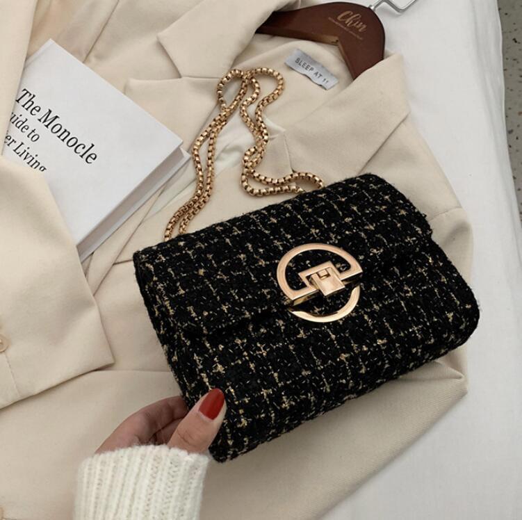 Flap Winter Woolen Women's Handbag Shoulder Messenger Bag Purses