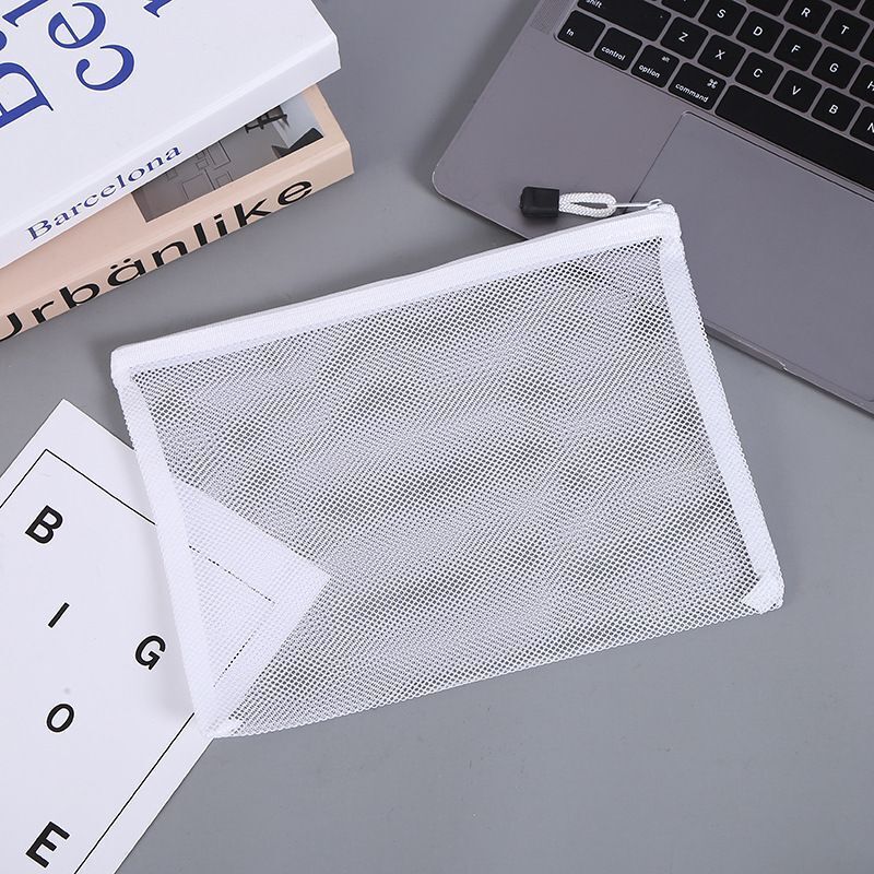 Transparent Nylon Mesh Bag Makeup Cosmetic Storage Purse Zipper Travel Organizer