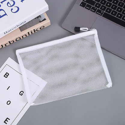 Transparent Nylon Mesh Bag Makeup Cosmetic Storage Purse Zipper Travel Organizer