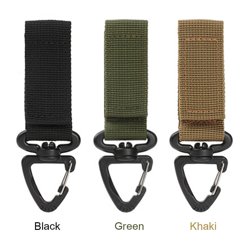Outdoor Tactical Gloves Hooks Triangle Backpack Hanging Buckle Nylon Keychain