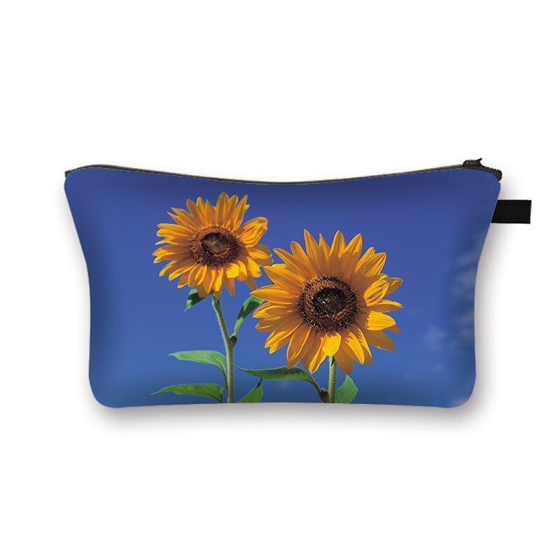 Woman Waterproof Makeup Bag Fashion Yellow Black Cosmetic Pouch Travel Organizer