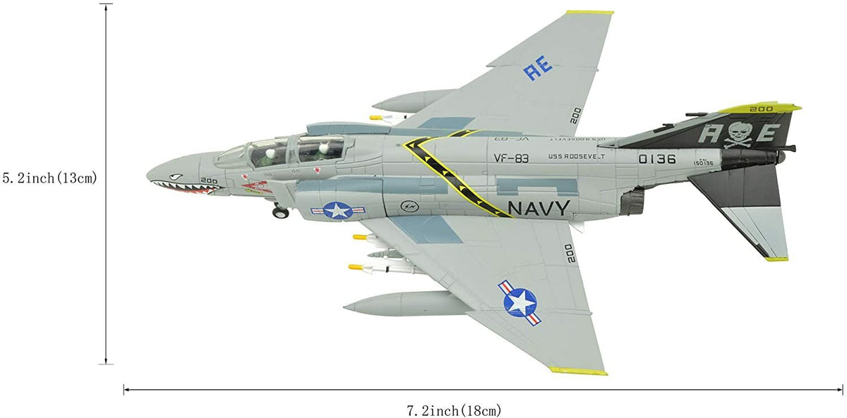 1:100 F-4C Phantom Fighter Attack Metal Military Airplane Model,US Navy
