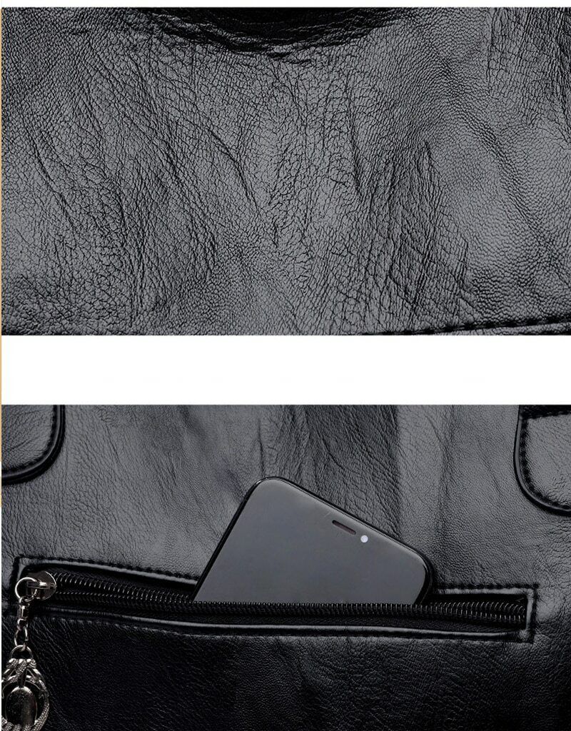 Vintage Solid Crossbody Bags Women PU Leather Luxury Shoulder Bag Large Capacity
