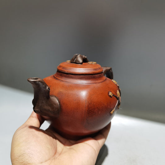 vintage China yixing purple clay teapot zisha ceremony plum blossom teaware art