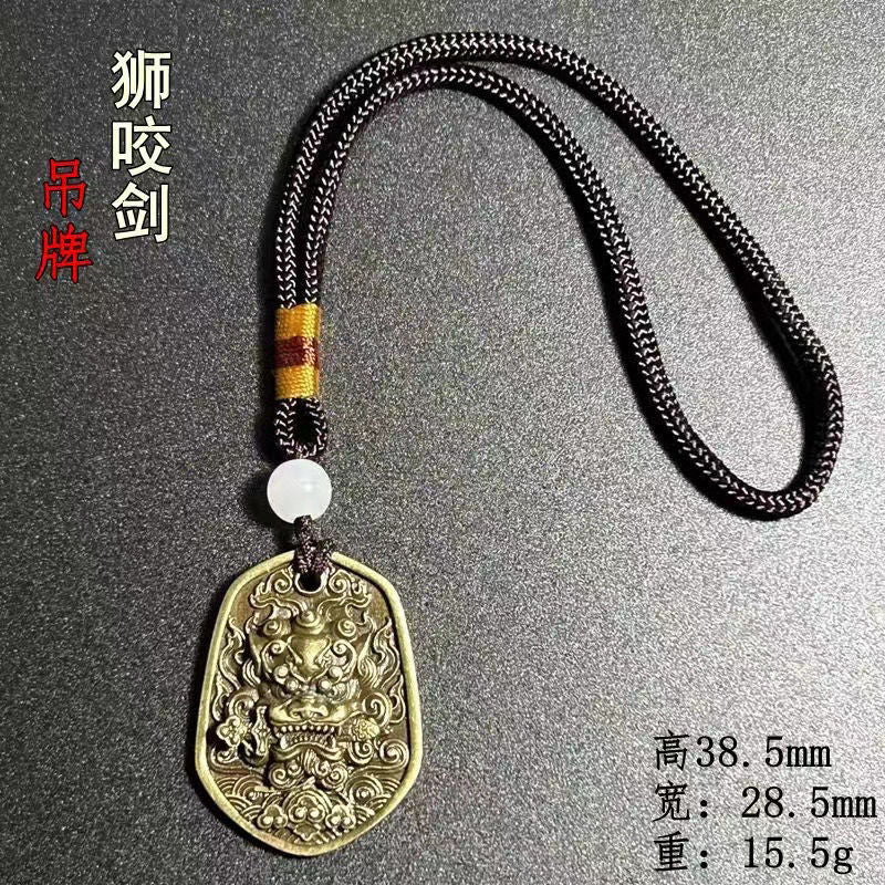 Necklace Pendant Car Accessory Keychain Decorative Pendant Lion Necklace