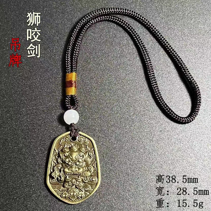 Necklace Pendant Car Accessory Keychain Decorative Pendant Lion Necklace