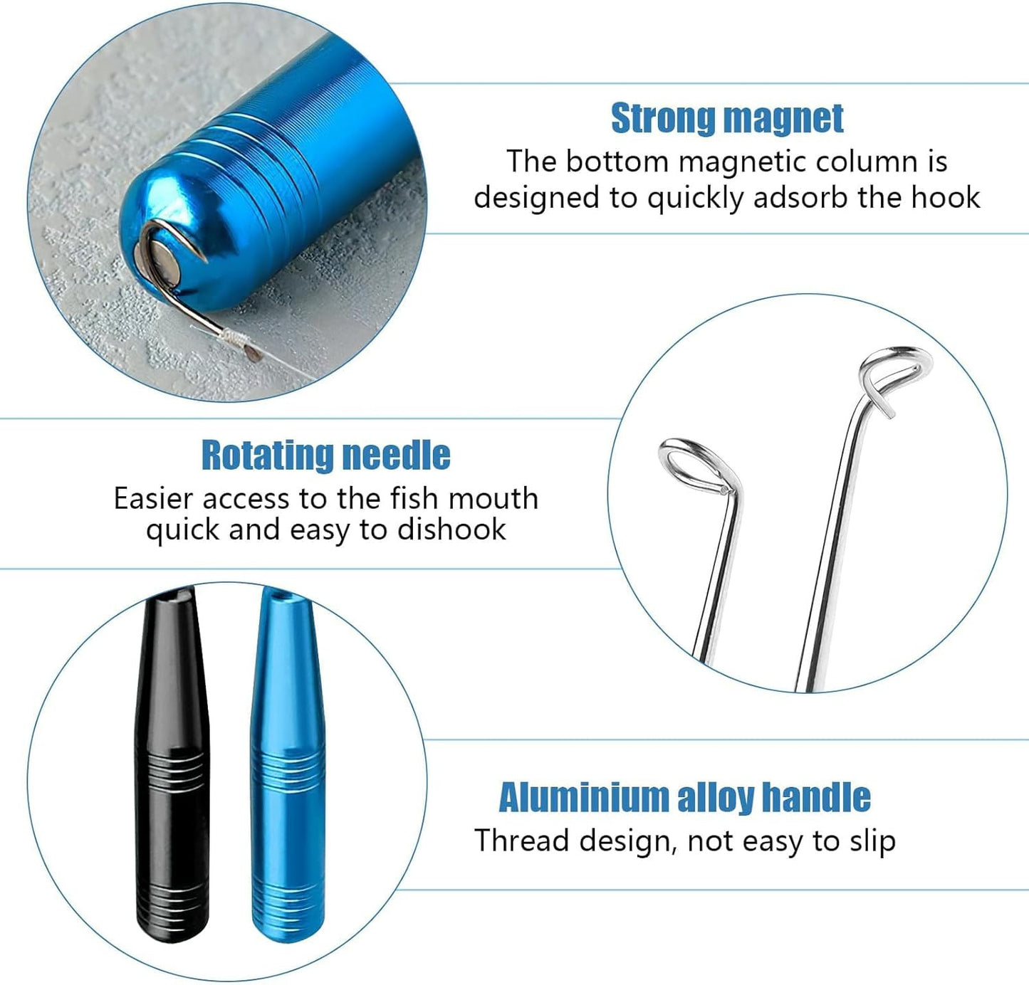 4PCS Fish Hook Quick Release Device Fishhook Detacher Remover Safety Extractor