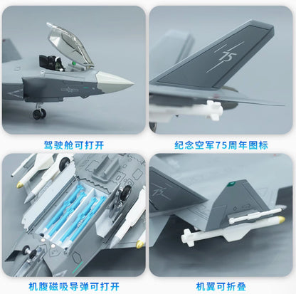 1:72 CHINA J-35 Fighter Jet Airplane Diecast Military Aircraft Aeroplane Model