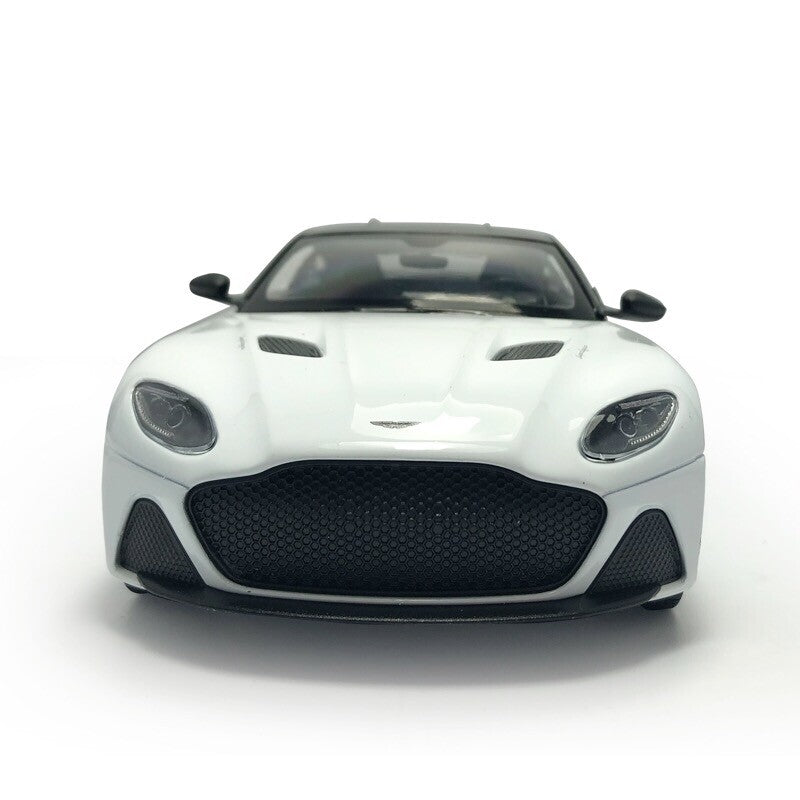 1/24 Aston Martin DBS Superleggera Diecast Metal Model Car Turning Wheels White