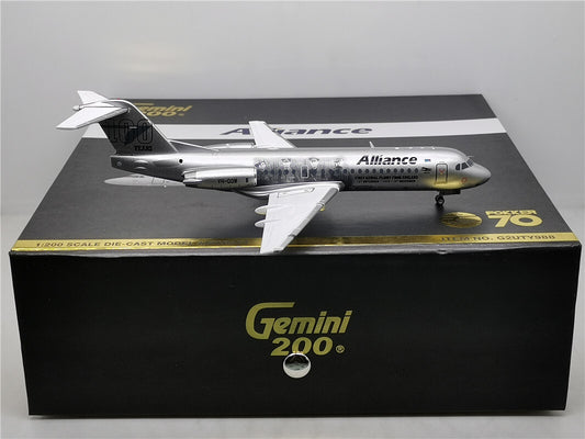 1:200 Geminijets Alliance FOKKER70 Passenger Airplane Diecast Aircraft Model