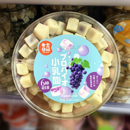 卡士日记小乳酸夹心方块软糖盒装365g休闲糖果 Lactic Acid Sandwich Cube Fudge Box 365g Casual Candy