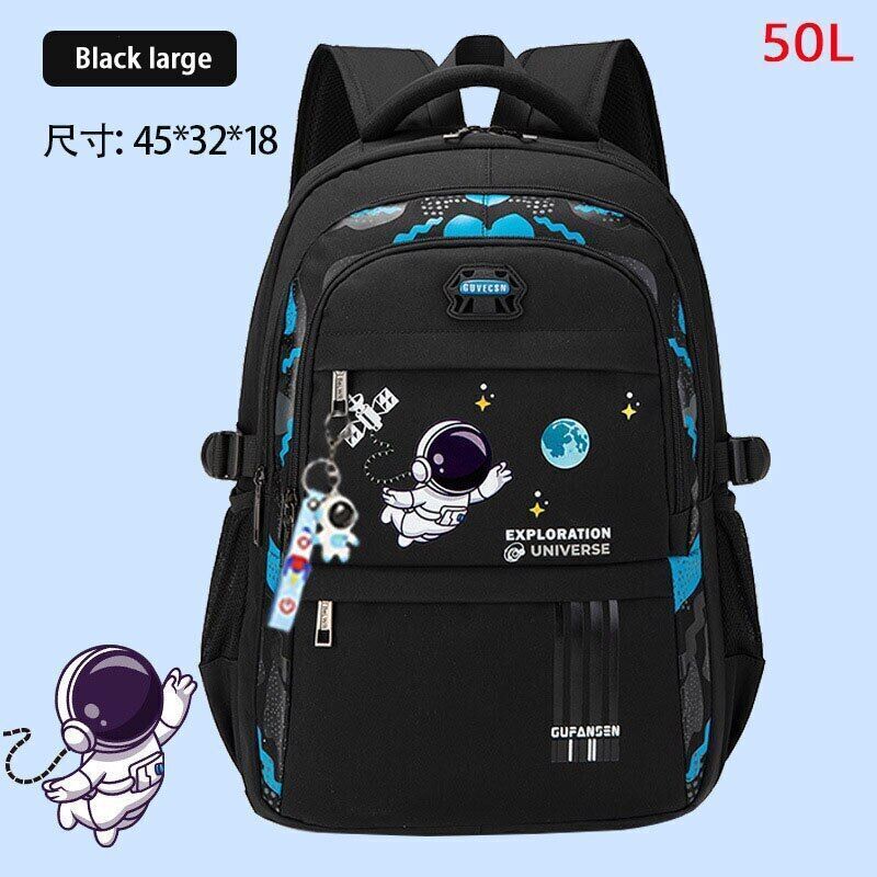 50L Schoolbag Primary School Students Spine Protection Super Light Backpack Boys