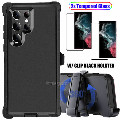 For Samsung Galaxy S22 Ultra Plus 5G Case Shockproof Clip Holster Phone Cover