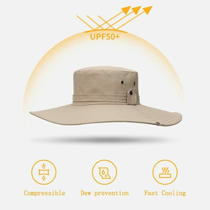Bucket Hat Cowboy Summer Fishing Hiking Beach Waterproof Sun-proof Anti-UV Cap