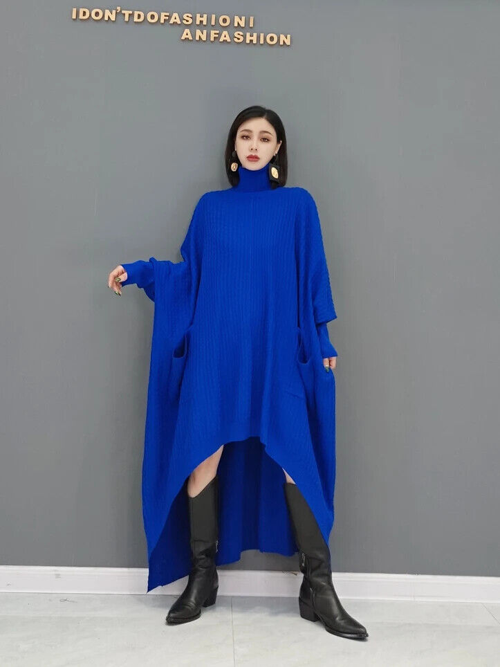 Long Sleeve Turtleneck Dress Wool Sweater Sweater Robe Dresses Women 2023