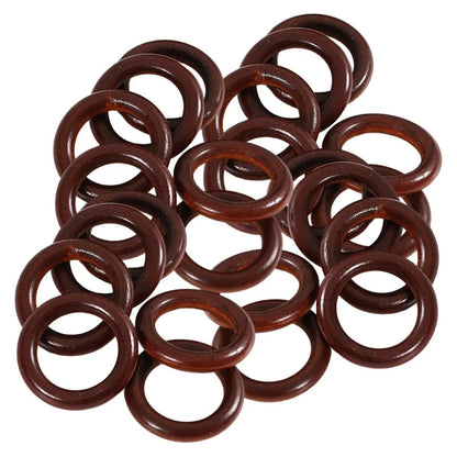 Wooden Rings 100Pcs Circle Pendant Connectors DIY Loop Macrame Crafts Decor 55mm