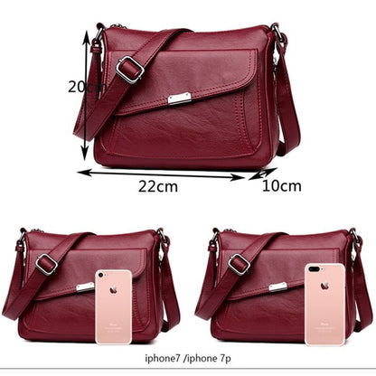 Genuine Leather Luxury Purse Handbag Crossbody Shoulder Bags Polyester Red/Blue