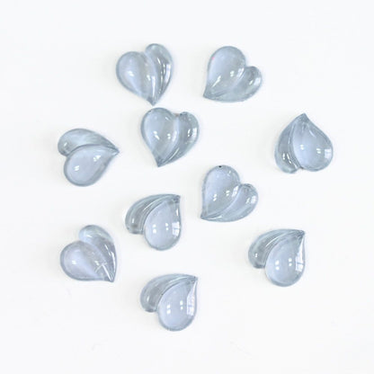 Nail Art Decals 20-100Pcs 3D Heart Charms Clear Acrylic DIY Manicure Accessories