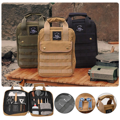 Outdoor Camping Cookware Storage Bag Picnic Tools Scissors Organizer Handbag New
