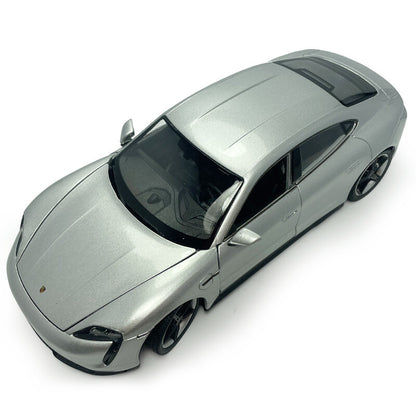 1/24 Porsche Taycan Turbo S Model Car Diecast Toy Vehicle Collectible Silver