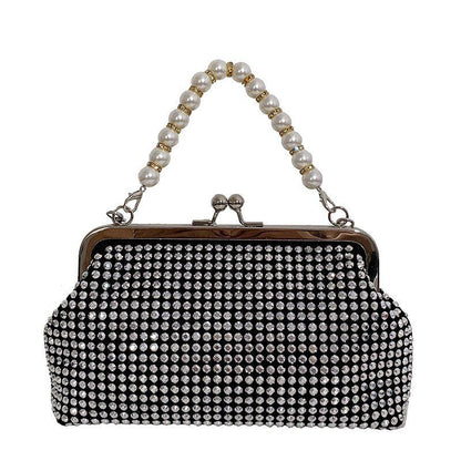 Shell Purse 19*22*13*6cm Crossbody Bag Small Kiss Lock Handbag Synthetic Leather