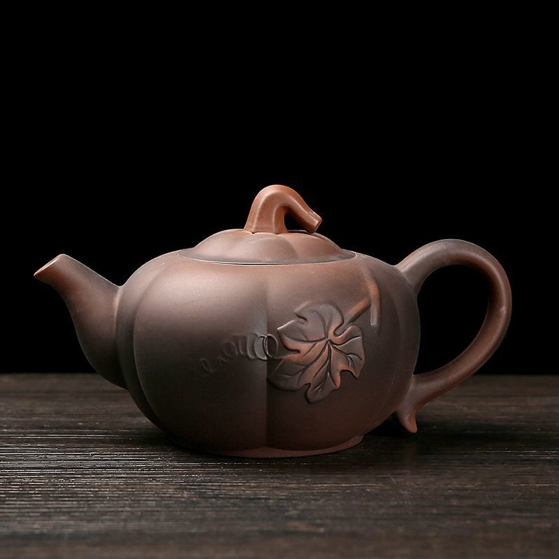 Chinese Purple Clay Pumpkin Pot Kung Fu Teapot Purple Clay Pot Creative Retro