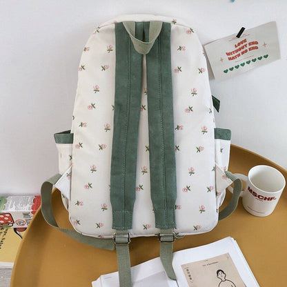 Nylon Bag Laptop Cute Flannel Backpack Traveling Light Student Bags 30*14*44 CM