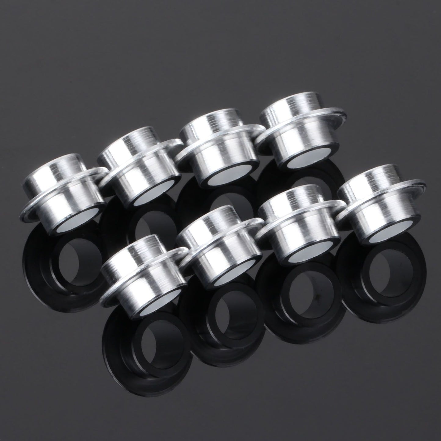 8Pcs 8mm Skate Wheel Aluminum Skateboard Replacement Roller Skates Skating Parts
