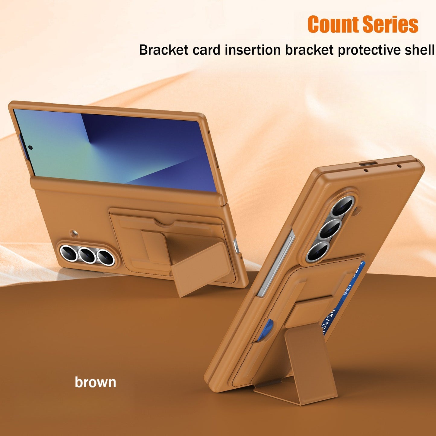Suitable for Samsung zfold 7 FOLD6 folding card holder with full anti drop shell