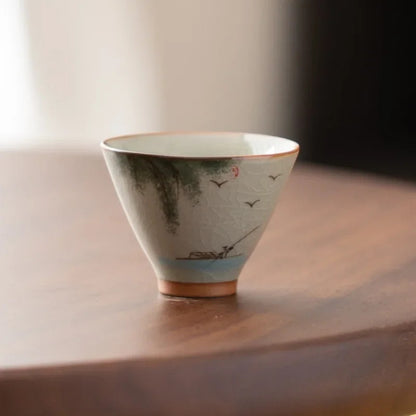 60ml Ceramics Hand Painted Teacup Master Cup Vintage Chinese Kung Fu Teaset