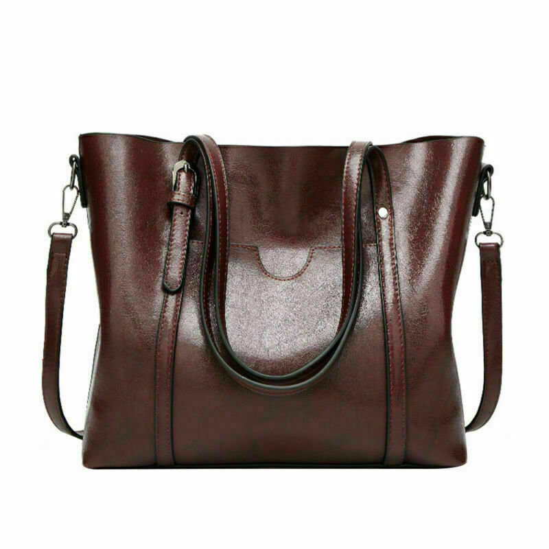 Women Large Retro Handbag Leather Shoulder Bag Purse Messenger Tote Satchel Hobo