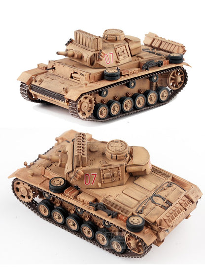 1/72 German No.3 N-Type DAK 501 Heavy Armored Battalion Tunisia Tank 63089 Model