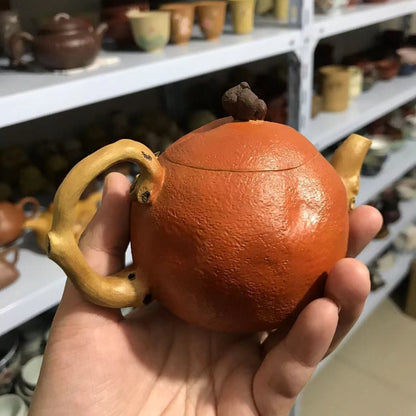 180cc chinese Yixing Handmade Zisha teapot Duanclay Pomegranate Gongfu tea pot