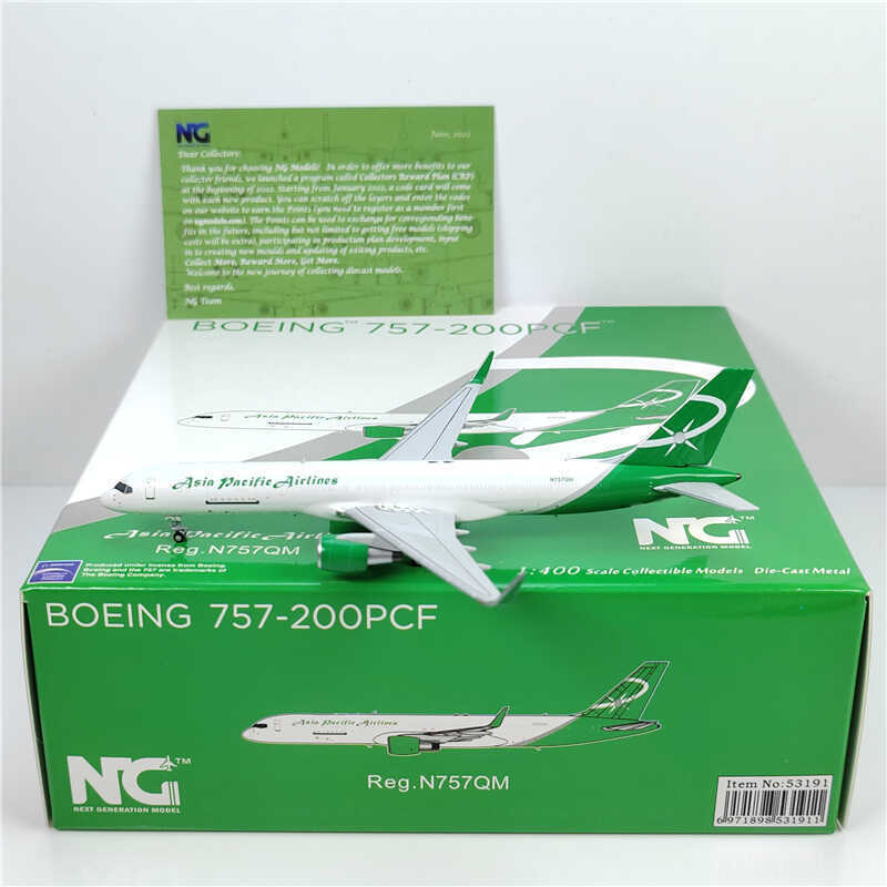 1:400 NG Models Asia Pacific air cargo B757-200 Passenger Diecast Aircraft Model