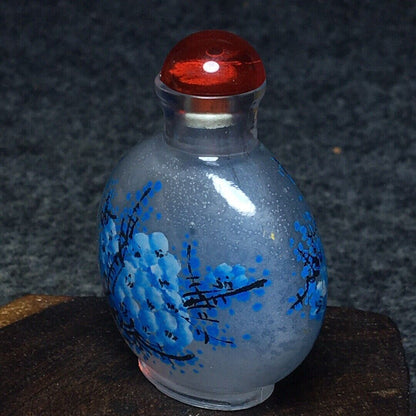 Ancient Chinese handmade interior painting ancient glazed snuff bottle