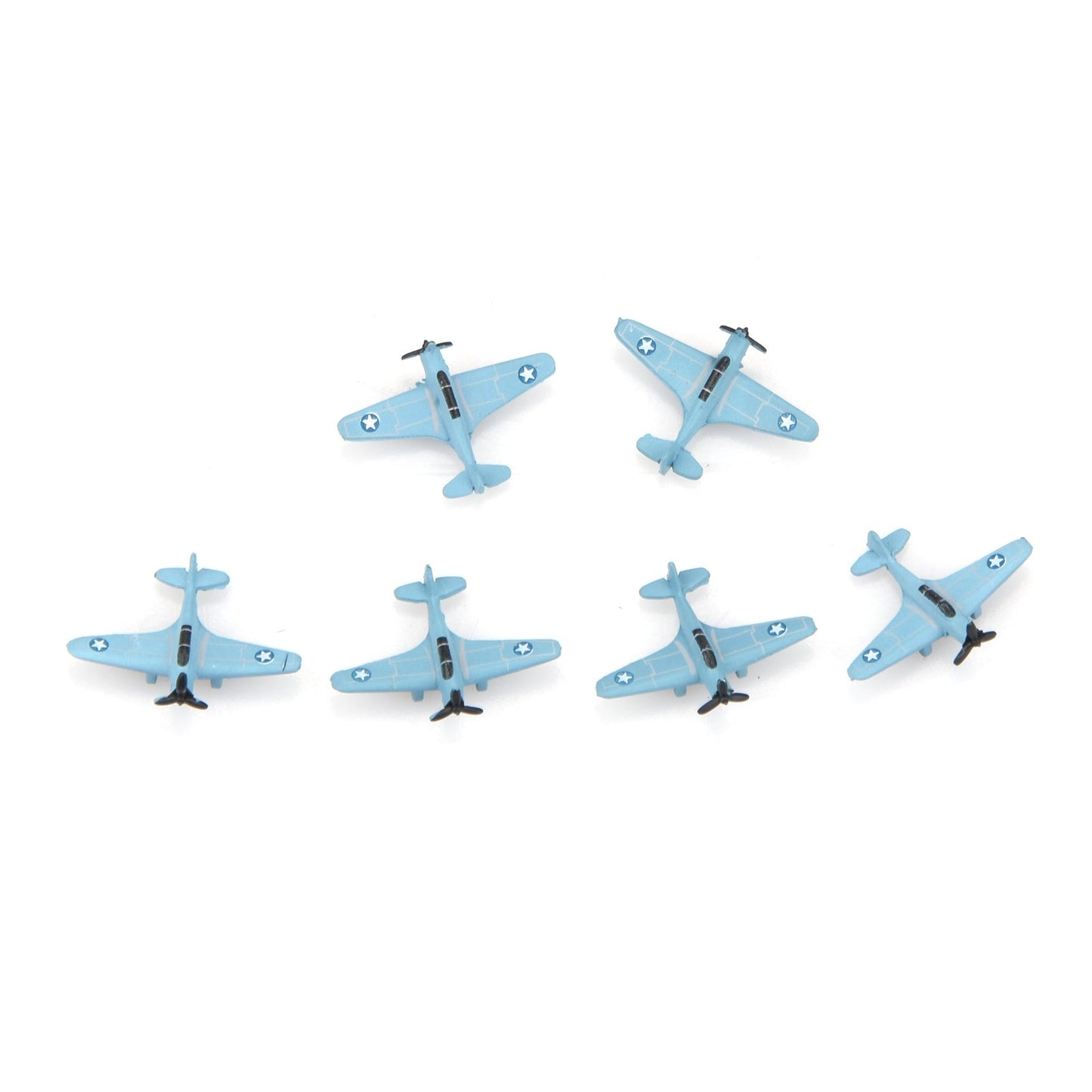 6PCS/Set 1cm 1/1000 US Aircraft Carrier TBD High Simulation Plane Model A